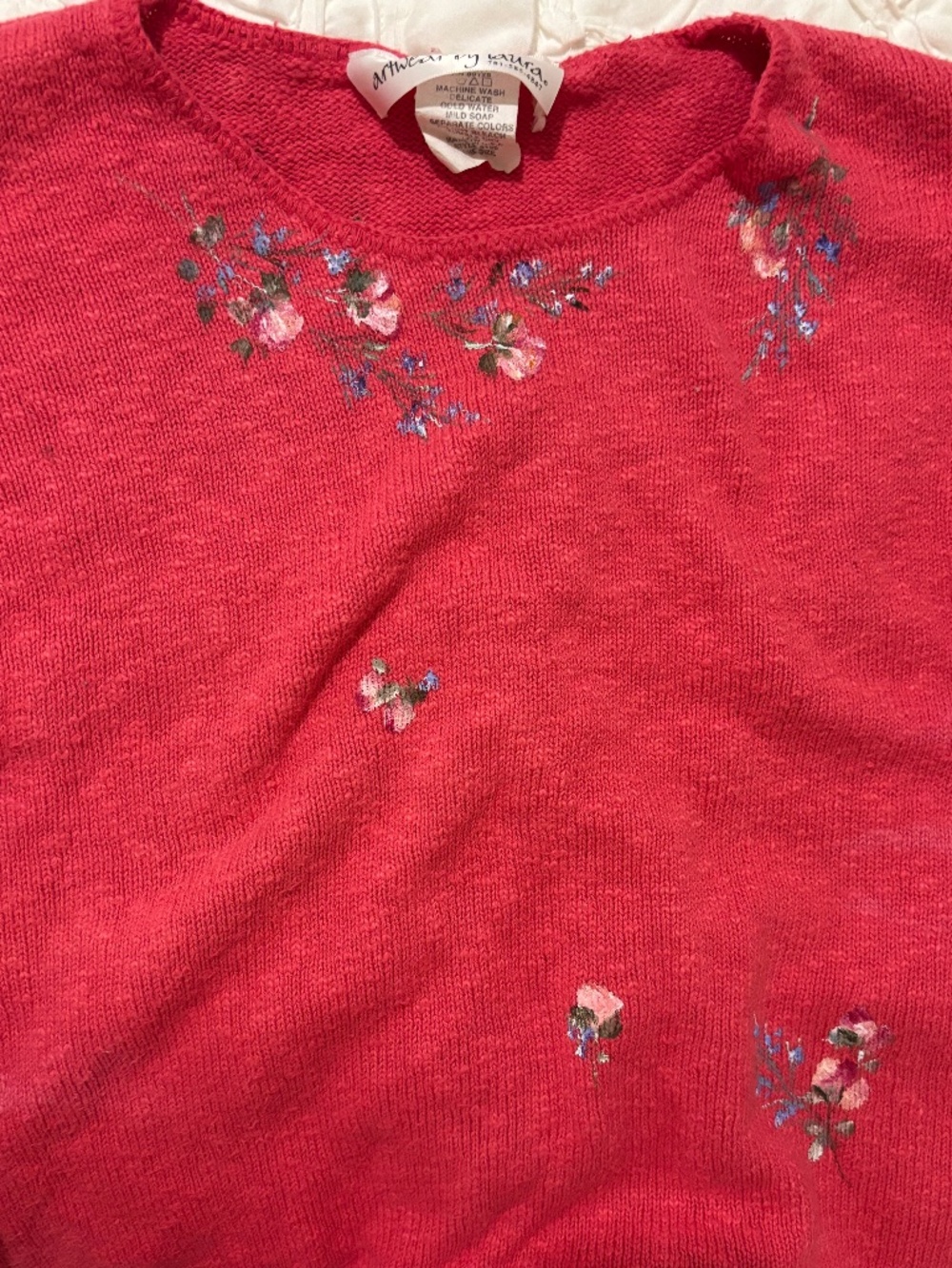 Painted Flowers Sweater